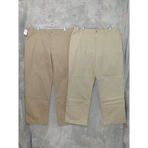Gap Pants Mens 38x32 Beige Khaki Classic Relaxed Fit Straight Leg Lot of 2